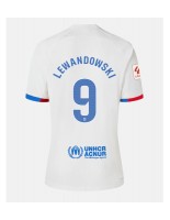 Barcelona Robert Lewandowski #9 Vieraspaita Naisten 2023-24 Lyhythihainen